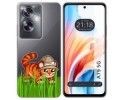 Funda Silicona Transparente para Oppo A79 5G diseño Tigre Dibujos