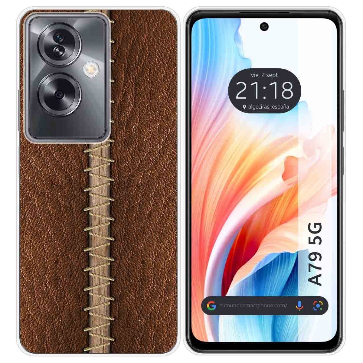 Funda Silicona para Oppo A79 5G diseño Cuero 01 Dibujos