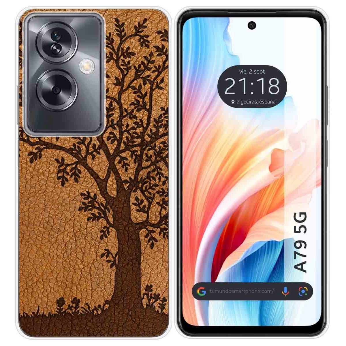 Funda Silicona para Oppo A79 5G diseño Cuero 03 Dibujos