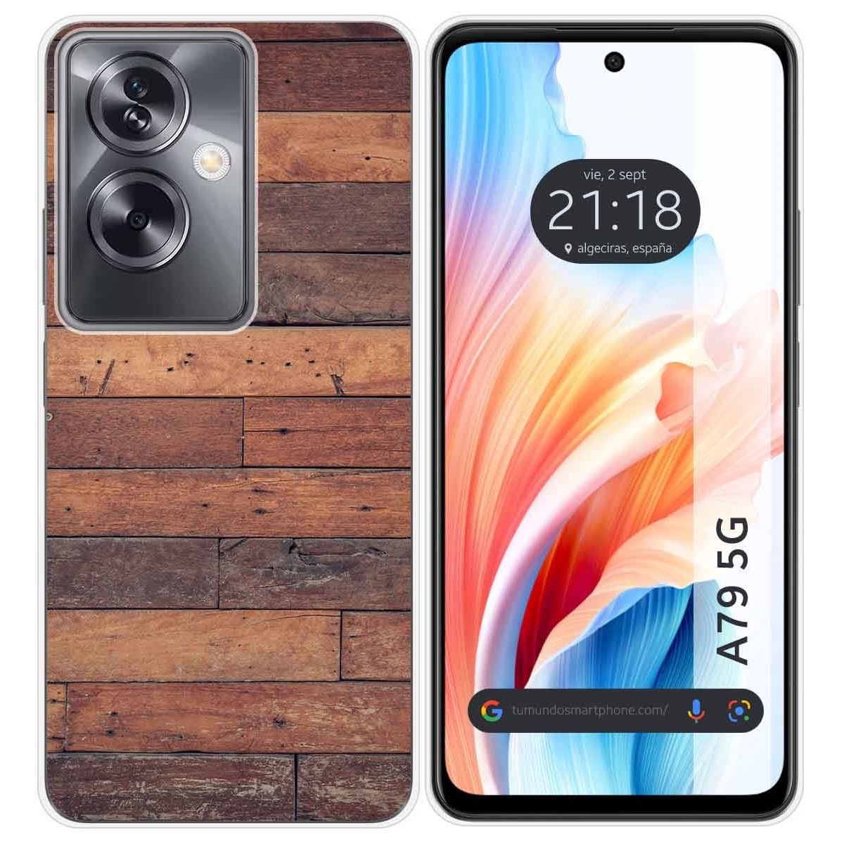 Funda Silicona para Oppo A79 5G diseño Madera 03 Dibujos