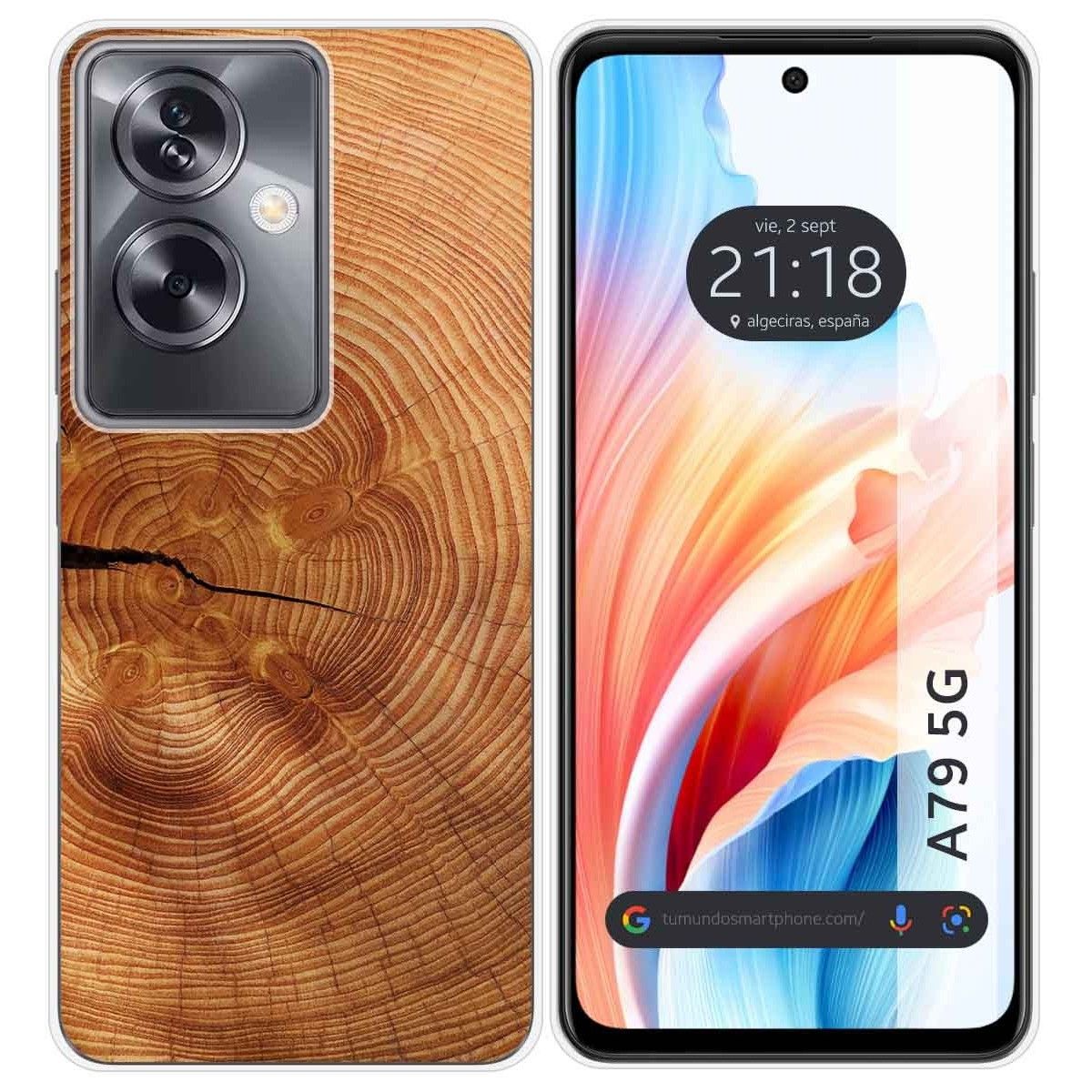 Funda Silicona para Oppo A79 5G diseño Madera 04 Dibujos