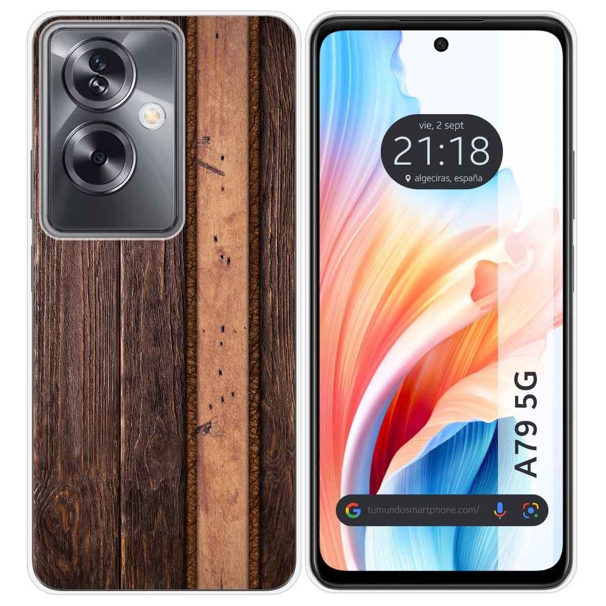 Funda Silicona para Oppo A79 5G diseño Madera 05 Dibujos