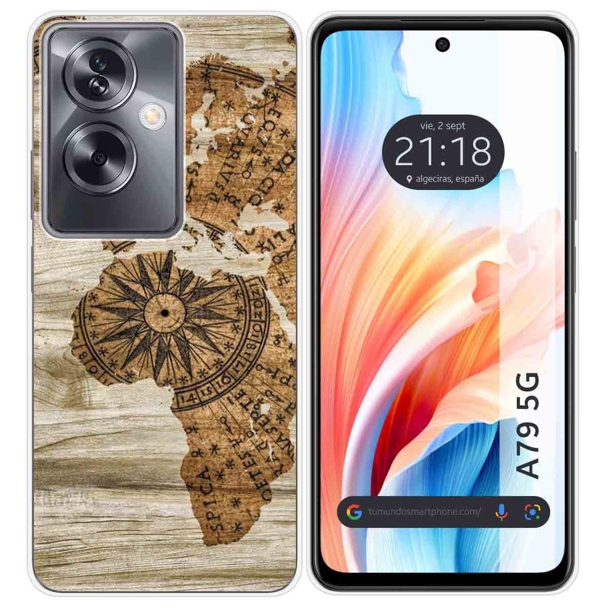 Funda Silicona para Oppo A79 5G diseño Madera 07 Dibujos