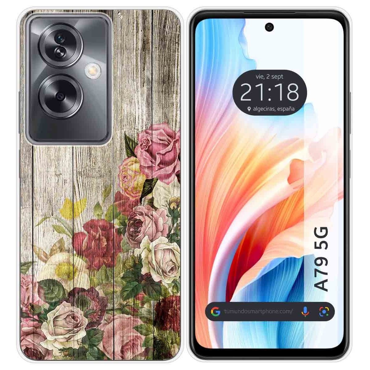 Funda Silicona para Oppo A79 5G diseño Madera 08 Dibujos