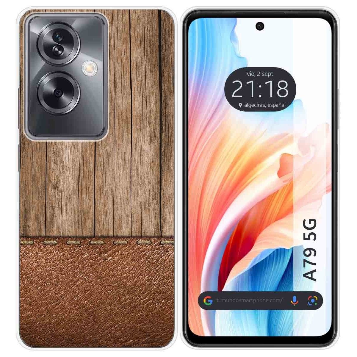 Funda Silicona para Oppo A79 5G diseño Madera 09 Dibujos