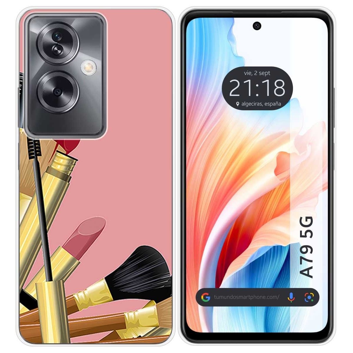 Funda Silicona para Oppo A79 5G diseño Brochas Dibujos