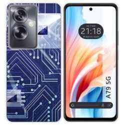 Funda Silicona para Oppo A79 5G diseño Circuito Dibujos