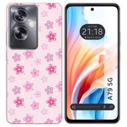Funda Silicona para Oppo A79 5G diseño Flores Dibujos