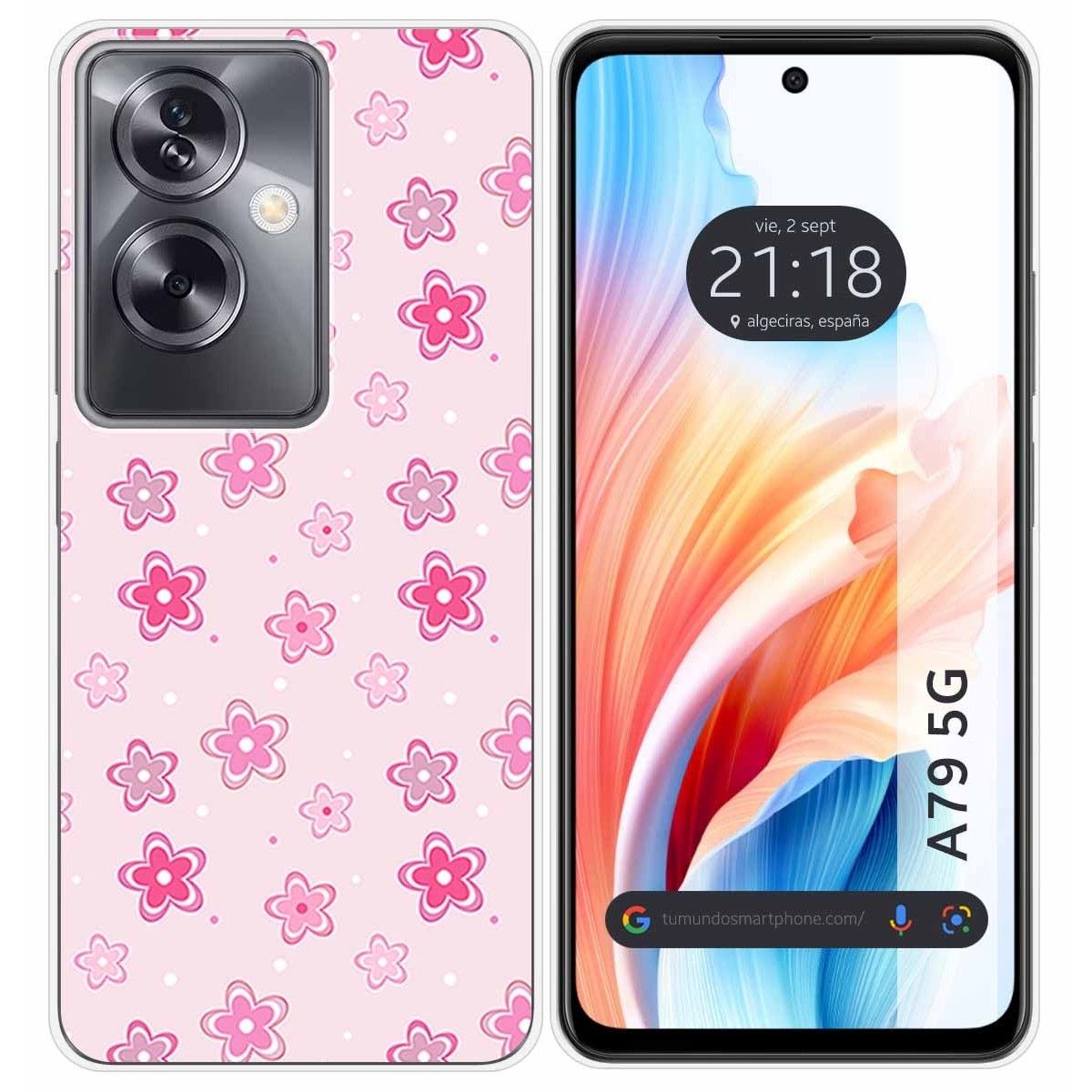 Funda Silicona para Oppo A79 5G diseño Flores Dibujos