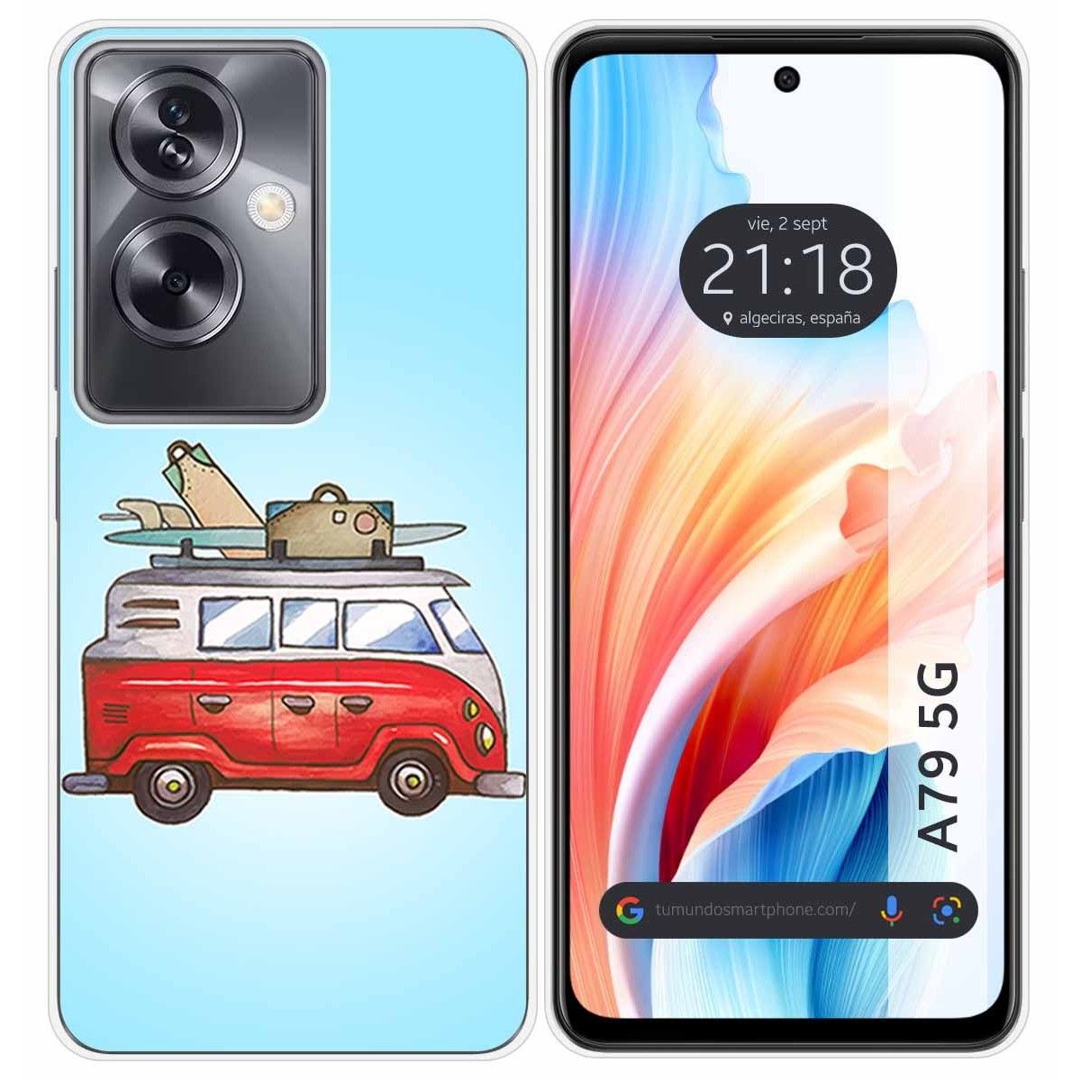 Funda Silicona para Oppo A79 5G diseño Furgoneta Dibujos