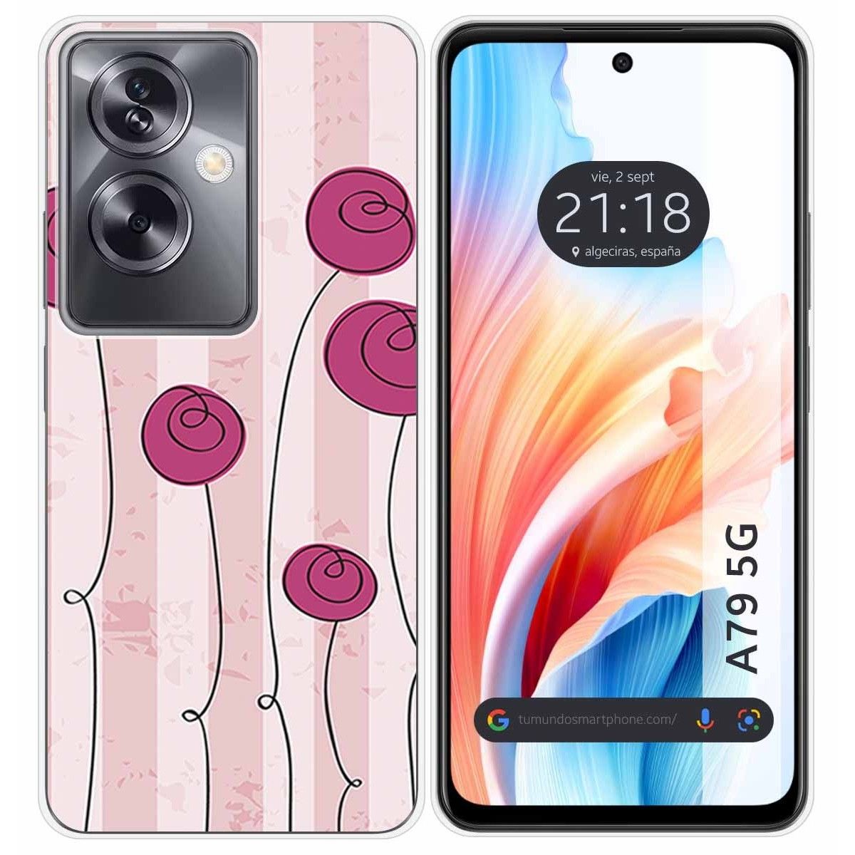 Funda Silicona para Oppo A79 5G diseño Flores Vintage Dibujos