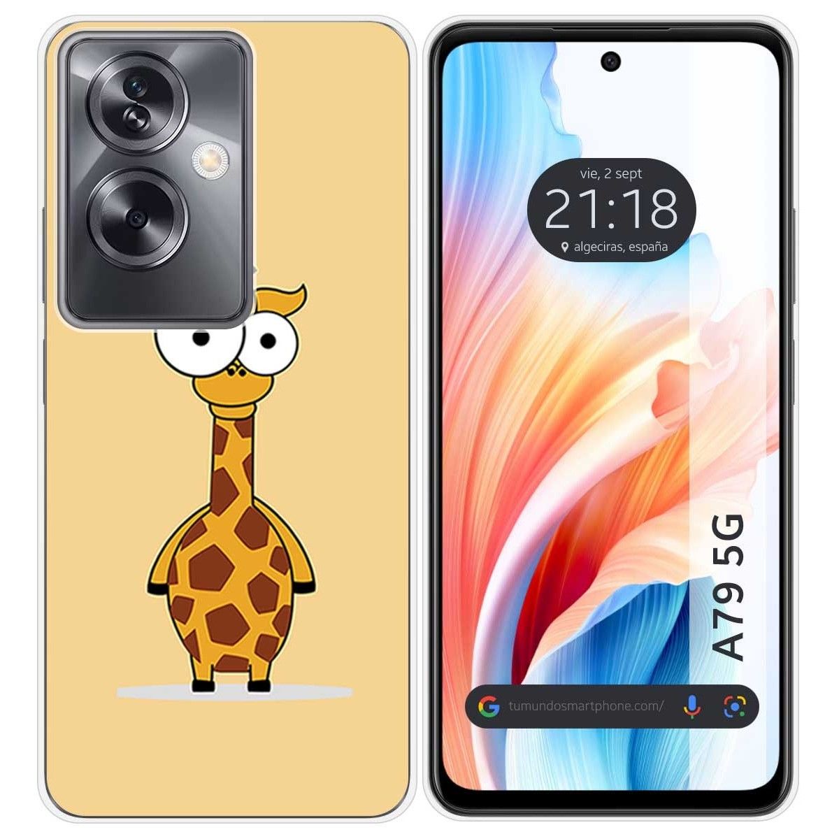 Funda Silicona para Oppo A79 5G diseño Jirafa Dibujos