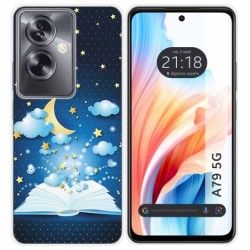 Funda Silicona para Oppo A79 5G diseño Libro Cuentos Dibujos