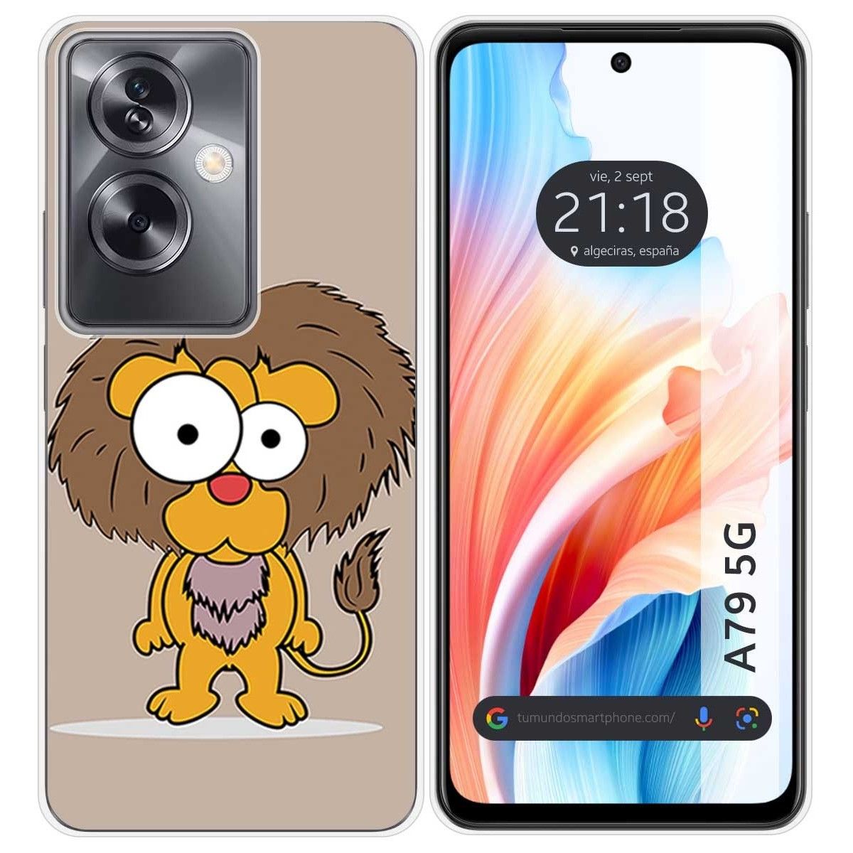 Funda Silicona para Oppo A79 5G diseño Leon Dibujos
