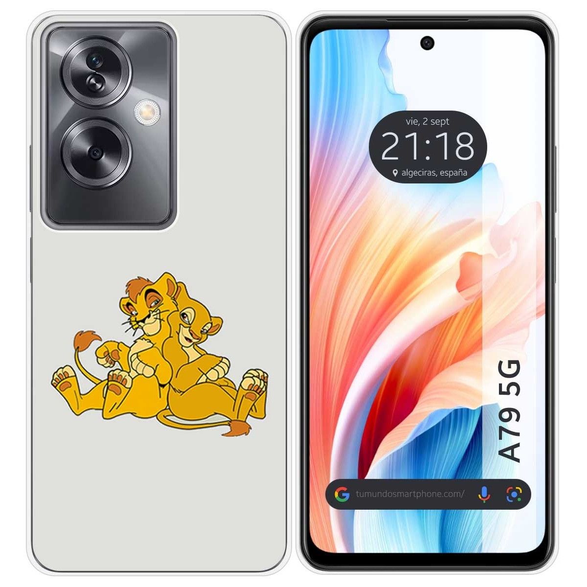 Funda Silicona para Oppo A79 5G diseño Leones Dibujos
