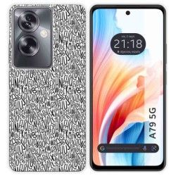 Funda Silicona para Oppo A79 5G diseño Letras Dibujos