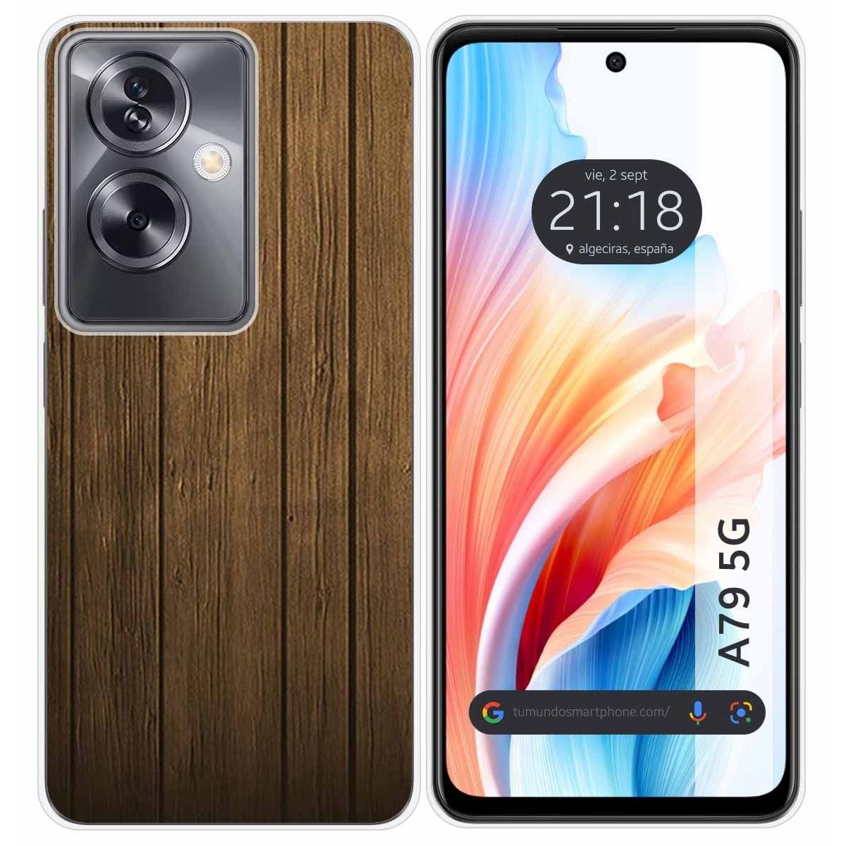 Funda Silicona para Oppo A79 5G diseño Madera Dibujos