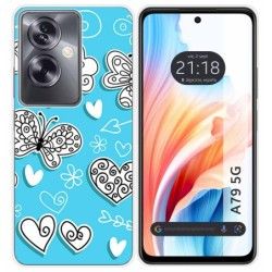 Funda Silicona para Oppo A79 5G diseño Mariposas Dibujos