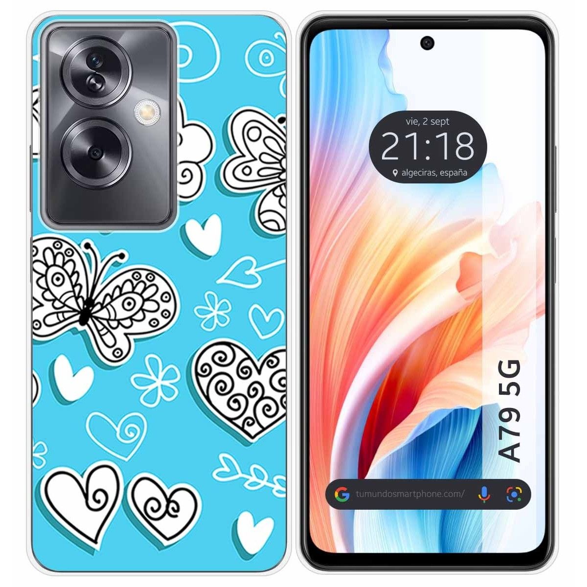 Funda Silicona para Oppo A79 5G diseño Mariposas Dibujos