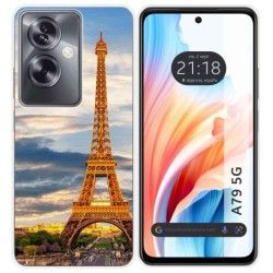 Funda Silicona para Oppo A79 5G diseño Paris Dibujos