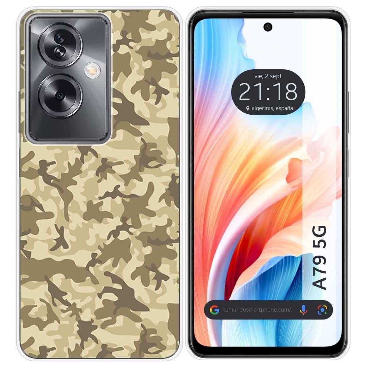 Funda Silicona para Oppo A79 5G diseño Sand Camuflaje Dibujos