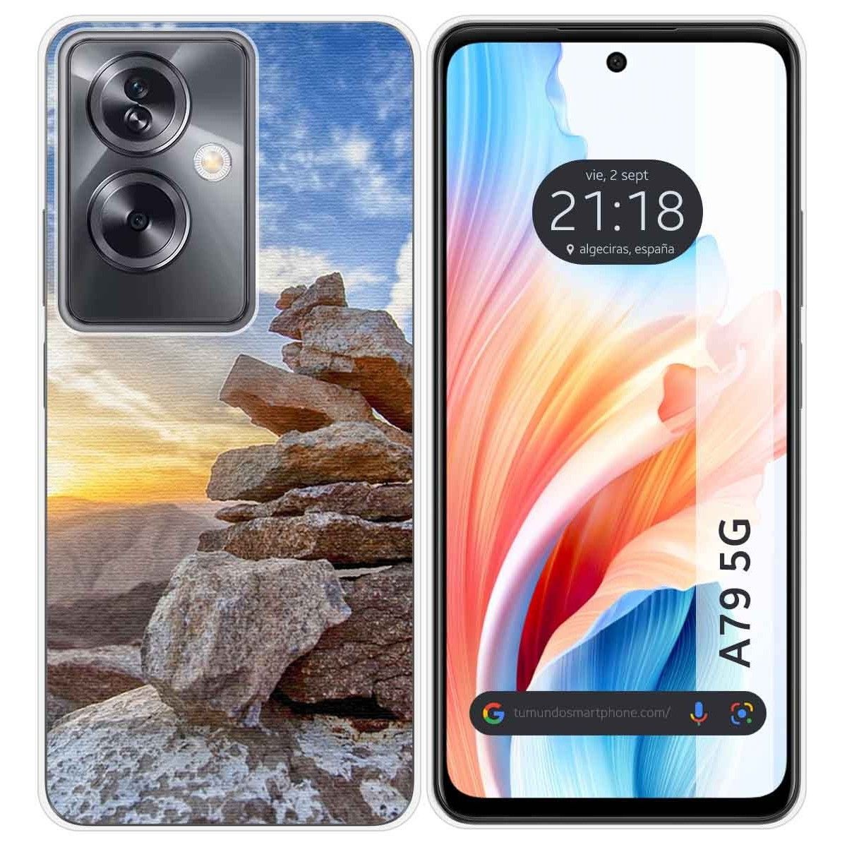 Funda Silicona para Oppo A79 5G diseño Sunset Dibujos