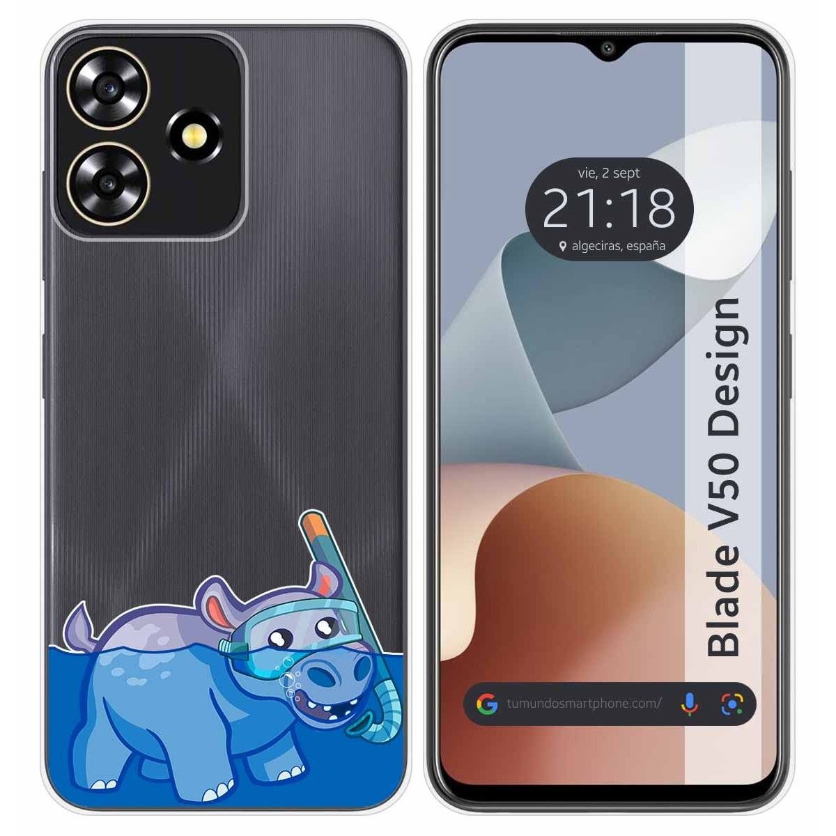 Funda Silicona Transparente para Zte Blade V50 Design 4G diseño Hipo Dibujos