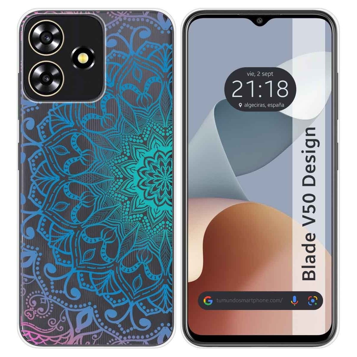 Funda Silicona Transparente para Zte Blade V50 Design 4G diseño Mandala Dibujos