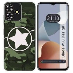 Funda Silicona para Zte Blade V50 Design 4G diseño Camuflaje 01 Dibujos
