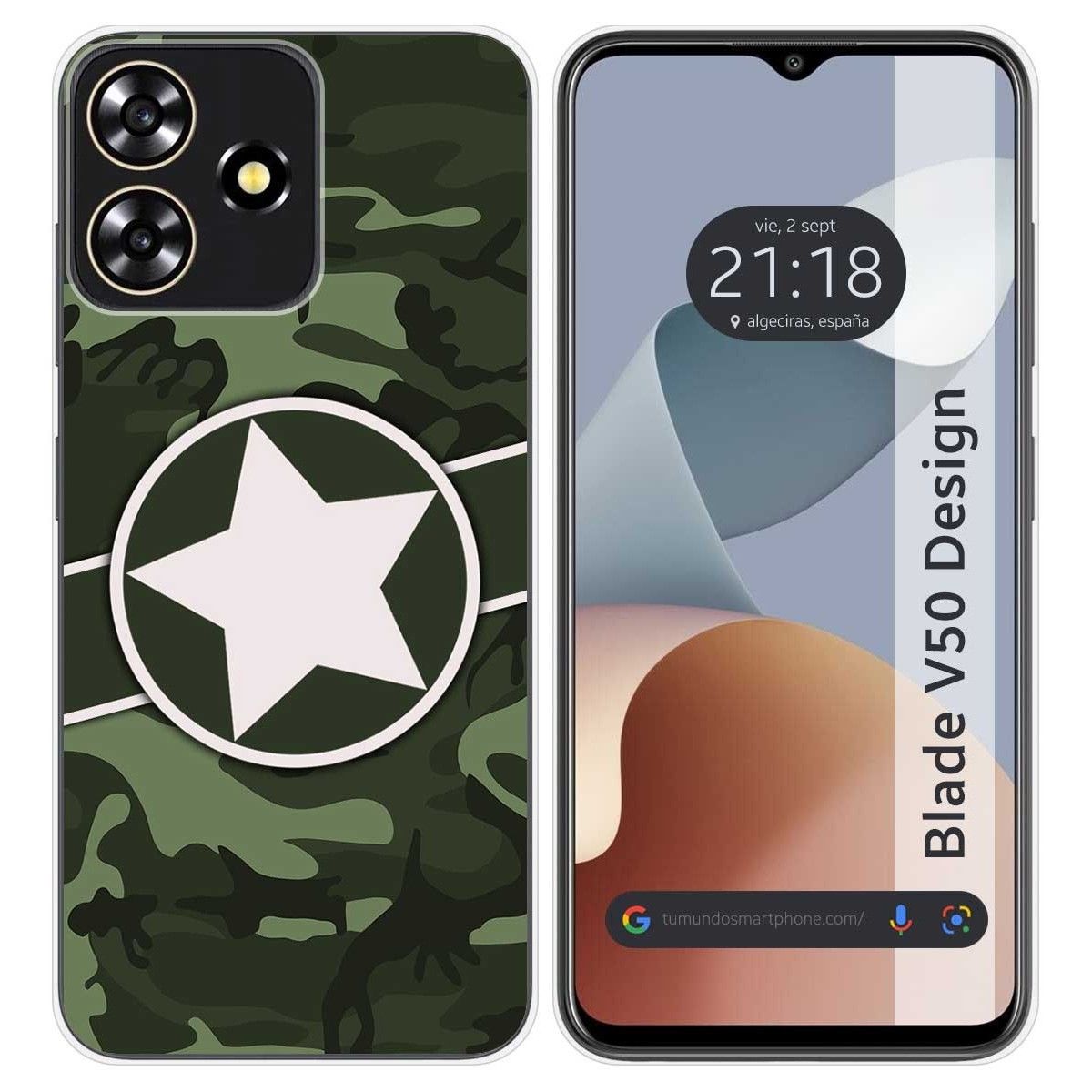 Funda Silicona para Zte Blade V50 Design 4G diseño Camuflaje 01 Dibujos