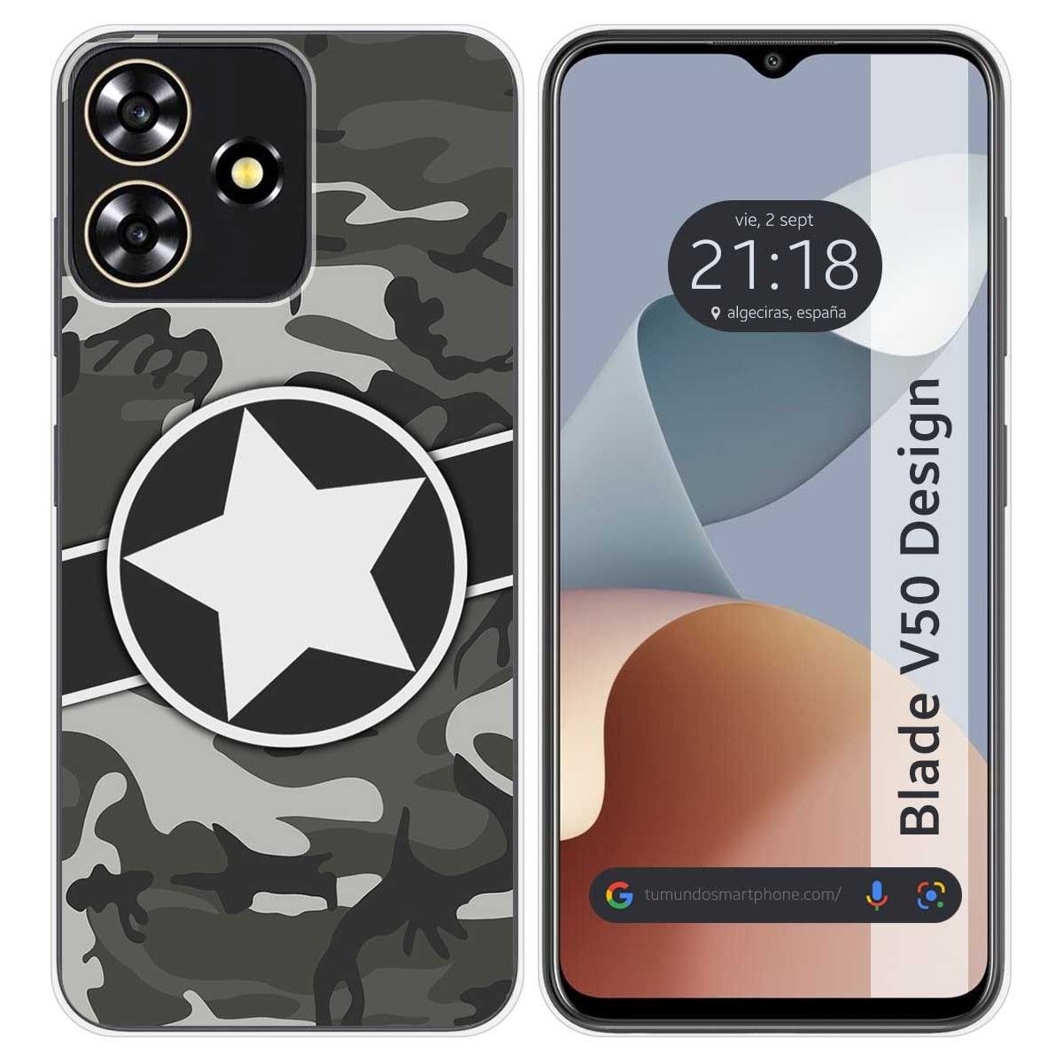 Funda Silicona para Zte Blade V50 Design 4G diseño Camuflaje 02 Dibujos
