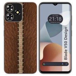 Funda Silicona para Zte Blade V50 Design 4G diseño Cuero 01 Dibujos