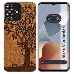 Funda Silicona para Zte Blade V50 Design 4G diseño Cuero 03 Dibujos