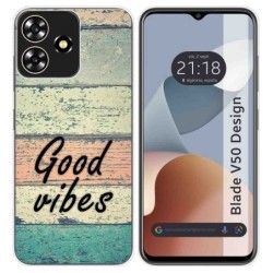 Funda Silicona para Zte Blade V50 Design 4G diseño Madera 01 Dibujos