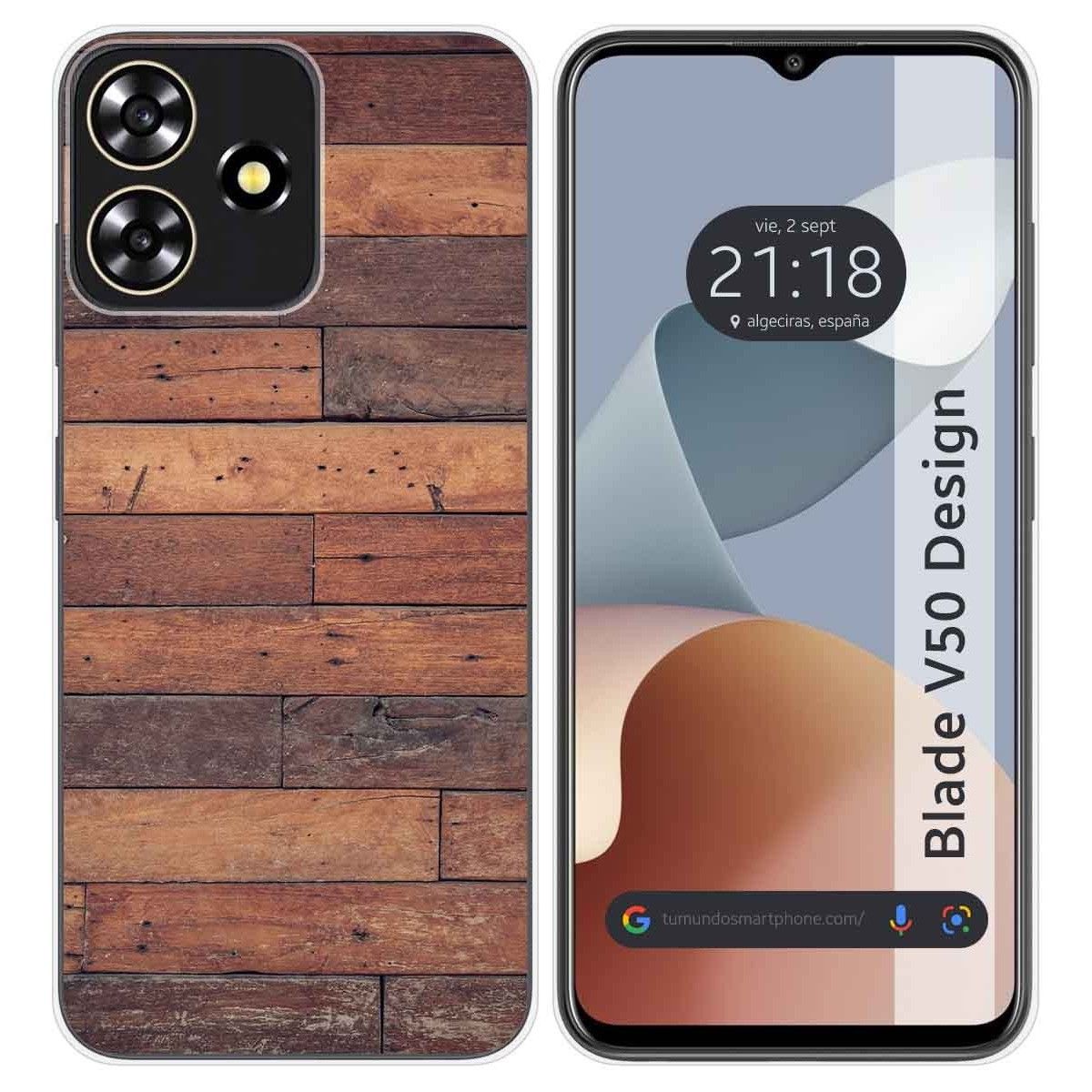 Funda Silicona para Zte Blade V50 Design 4G diseño Madera 03 Dibujos