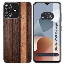 Funda Silicona para Zte Blade V50 Design 4G diseño Madera 05 Dibujos