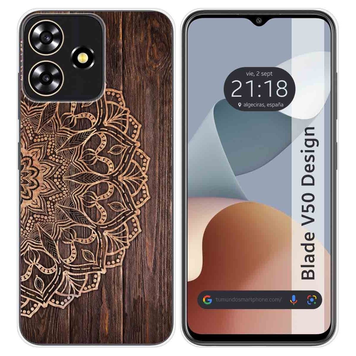 Funda Silicona para Zte Blade V50 Design 4G diseño Madera 06 Dibujos