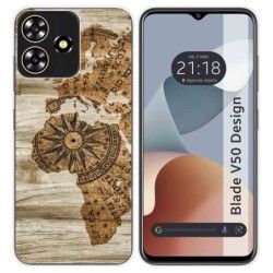 Funda Silicona para Zte Blade V50 Design 4G diseño Madera 07 Dibujos
