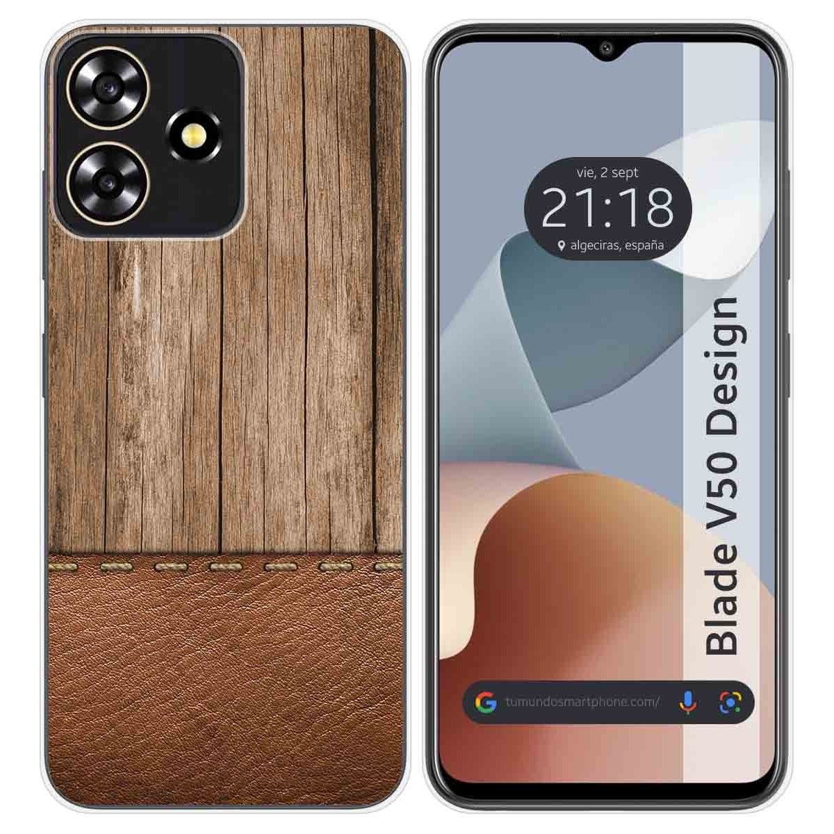 Funda Silicona para Zte Blade V50 Design 4G diseño Madera 09 Dibujos