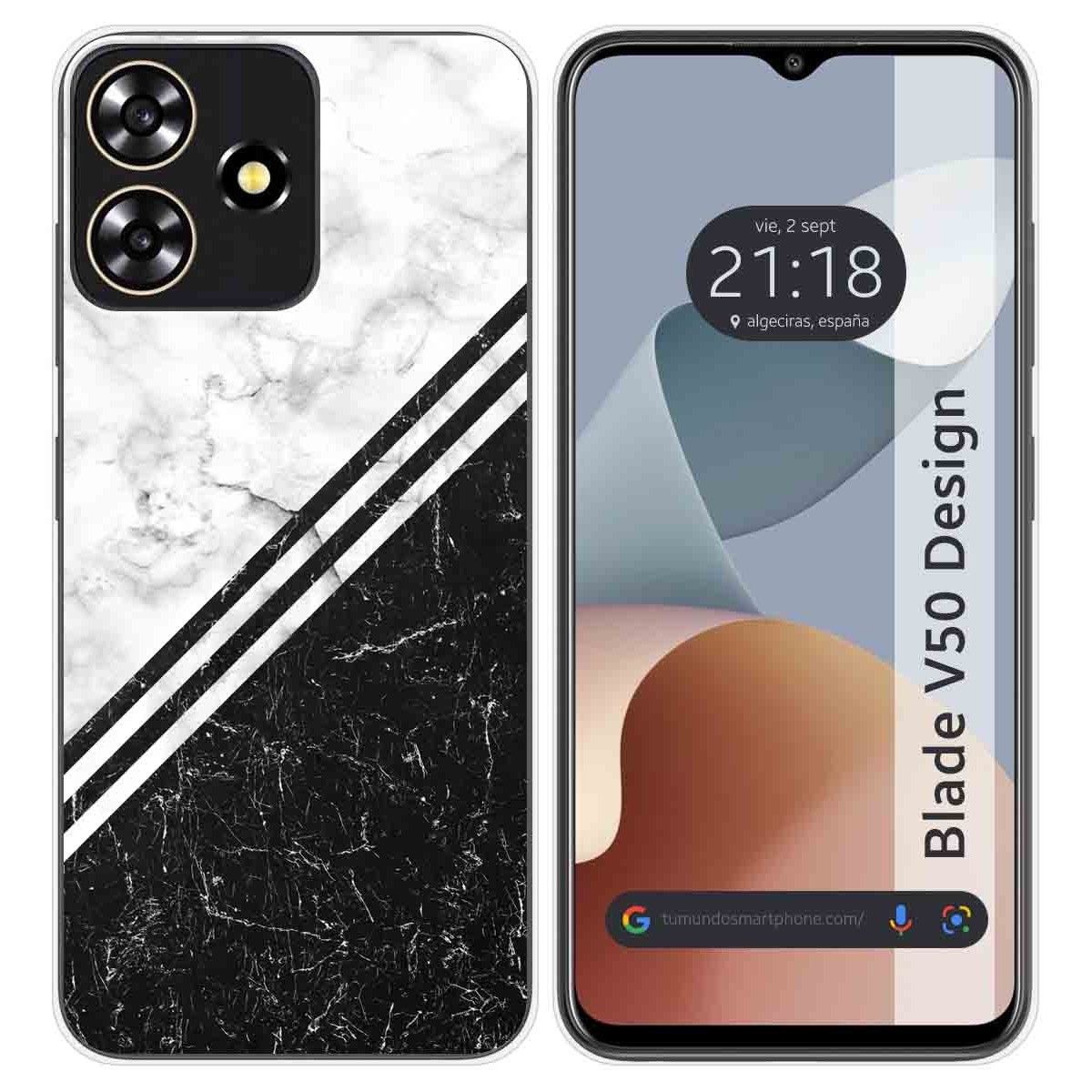 Funda Silicona para Zte Blade V50 Design 4G diseño Mármol 01 Dibujos