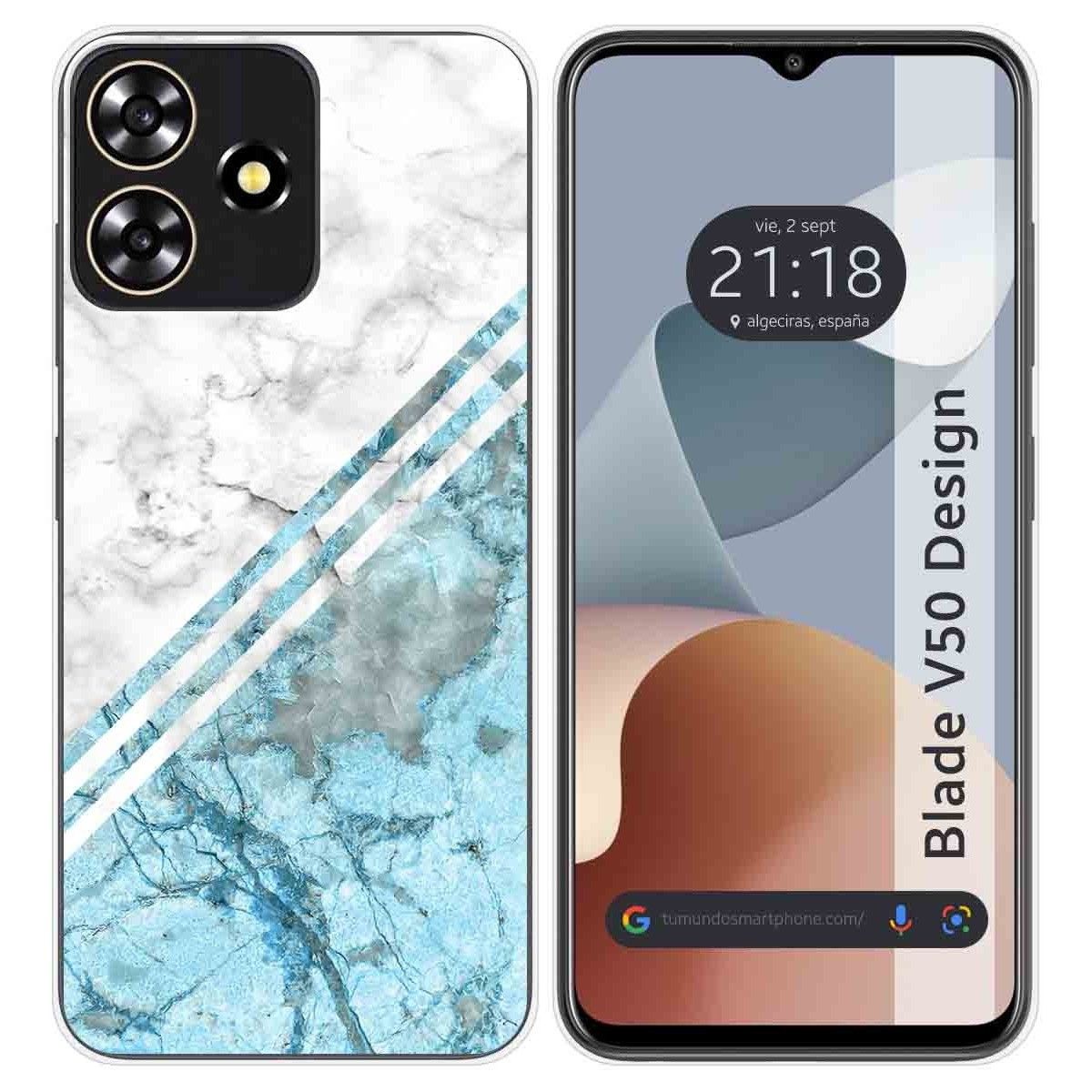 Funda Silicona para Zte Blade V50 Design 4G diseño Mármol 02 Dibujos