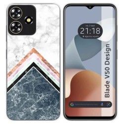 Funda Silicona para Zte Blade V50 Design 4G diseño Mármol 05 Dibujos