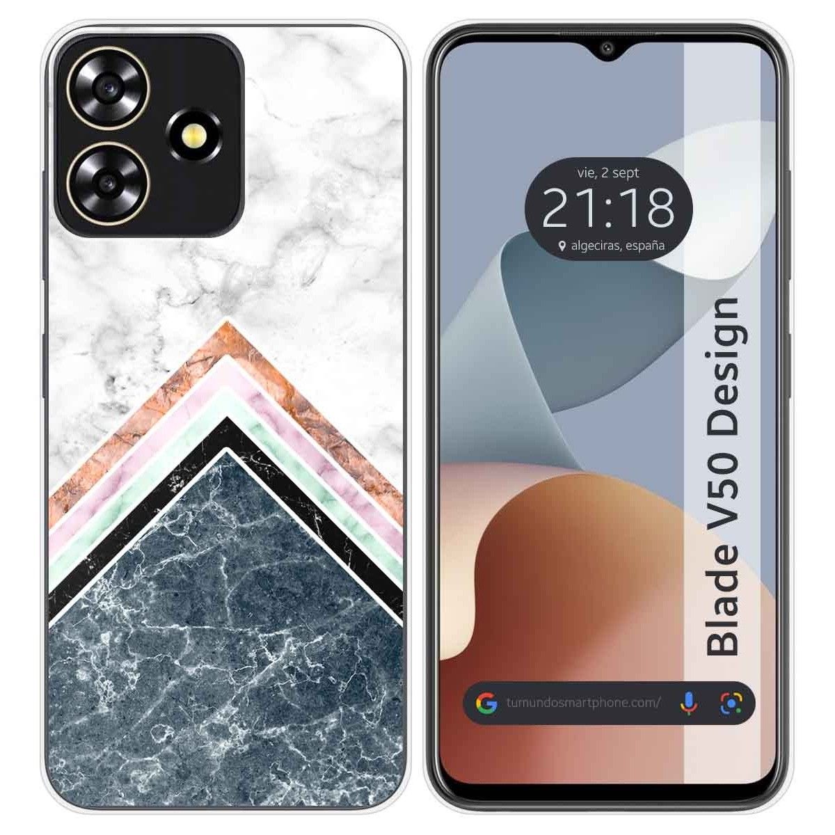 Funda Silicona para Zte Blade V50 Design 4G diseño Mármol 05 Dibujos