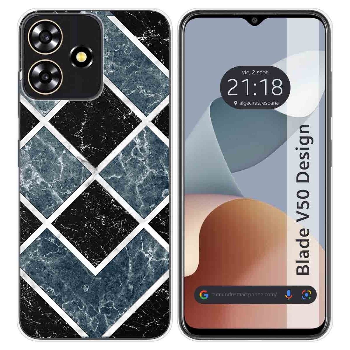 Funda Silicona para Zte Blade V50 Design 4G diseño Mármol 06 Dibujos
