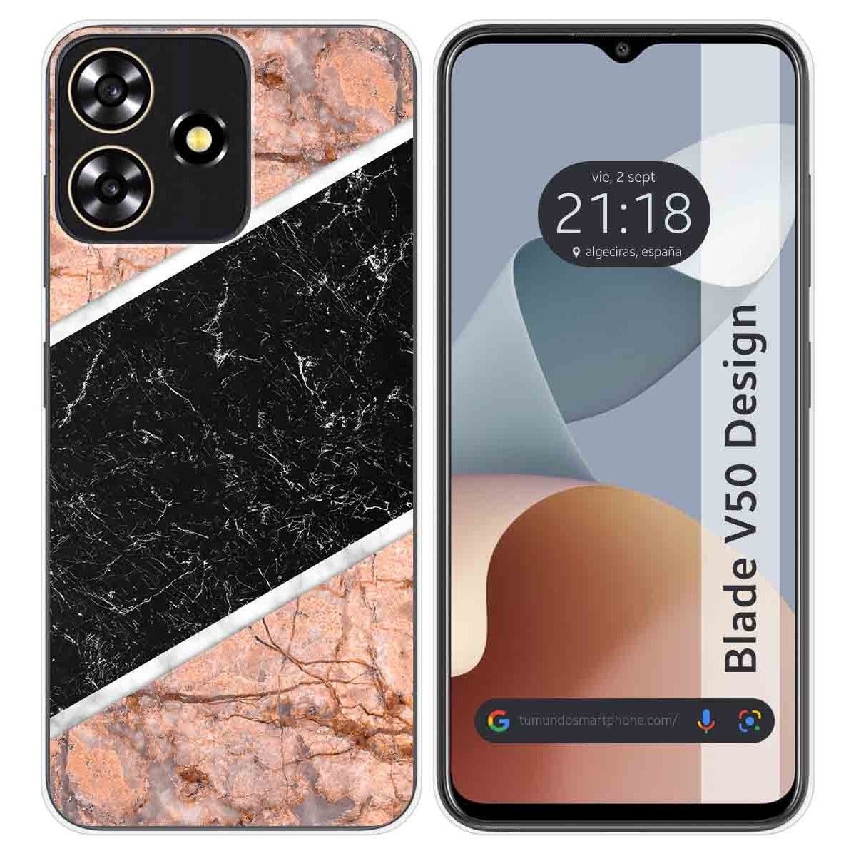 Funda Silicona para Zte Blade V50 Design 4G diseño Mármol 07 Dibujos