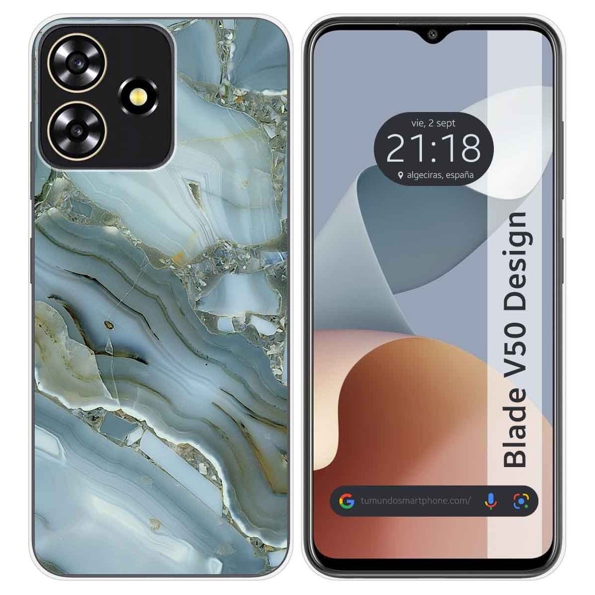 Funda Silicona para Zte Blade V50 Design 4G diseño Mármol 09 Dibujos