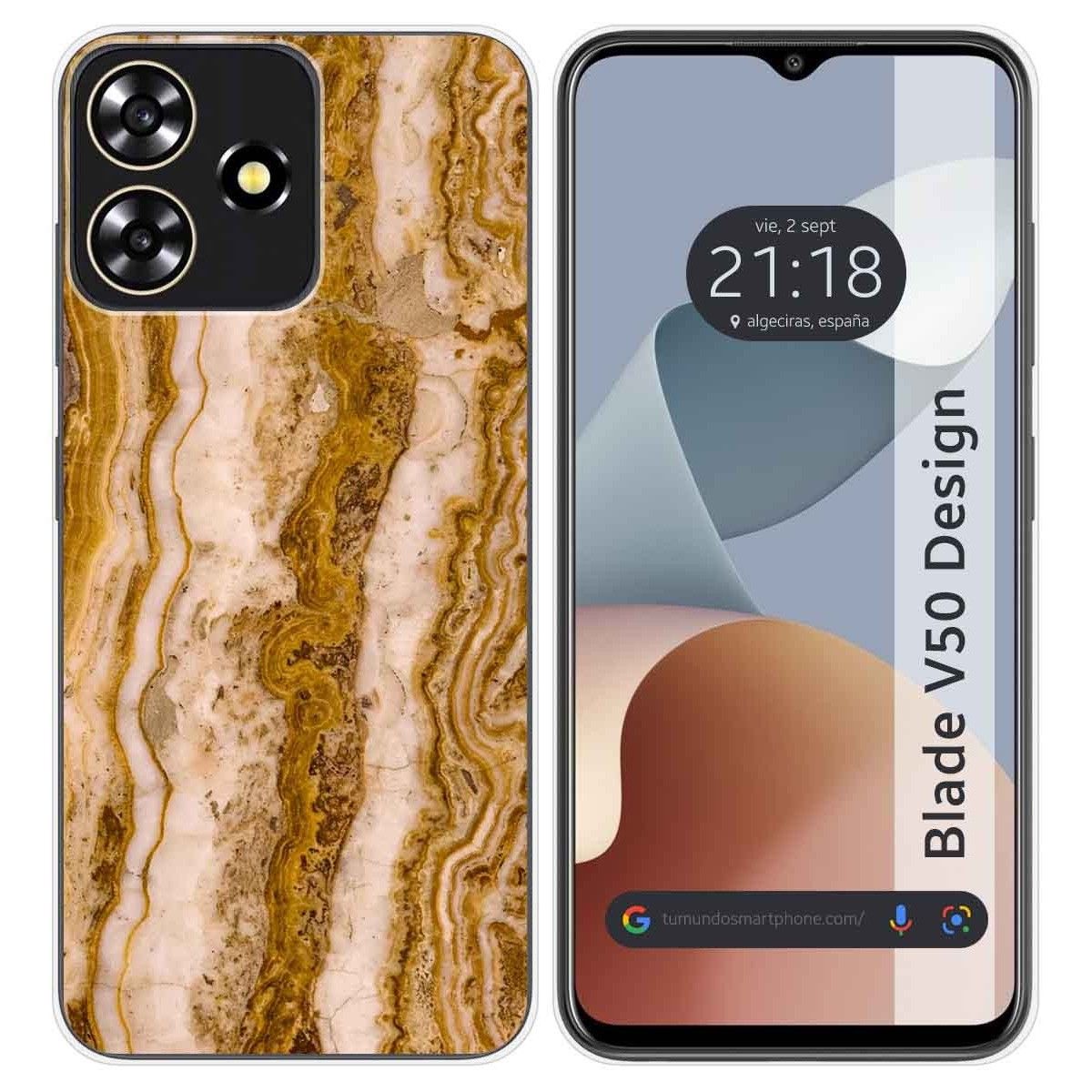 Funda Silicona para Zte Blade V50 Design 4G diseño Mármol 10 Dibujos