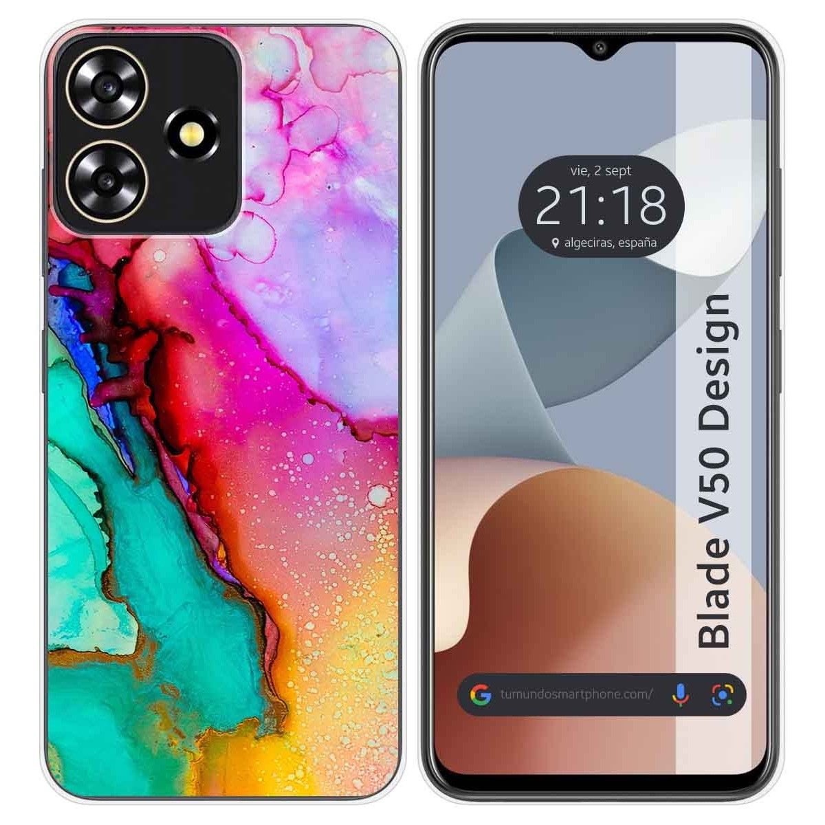Funda Silicona para Zte Blade V50 Design 4G diseño Mármol 15 Dibujos