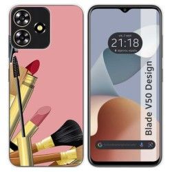 Funda Silicona para Zte Blade V50 Design 4G diseño Brochas Dibujos