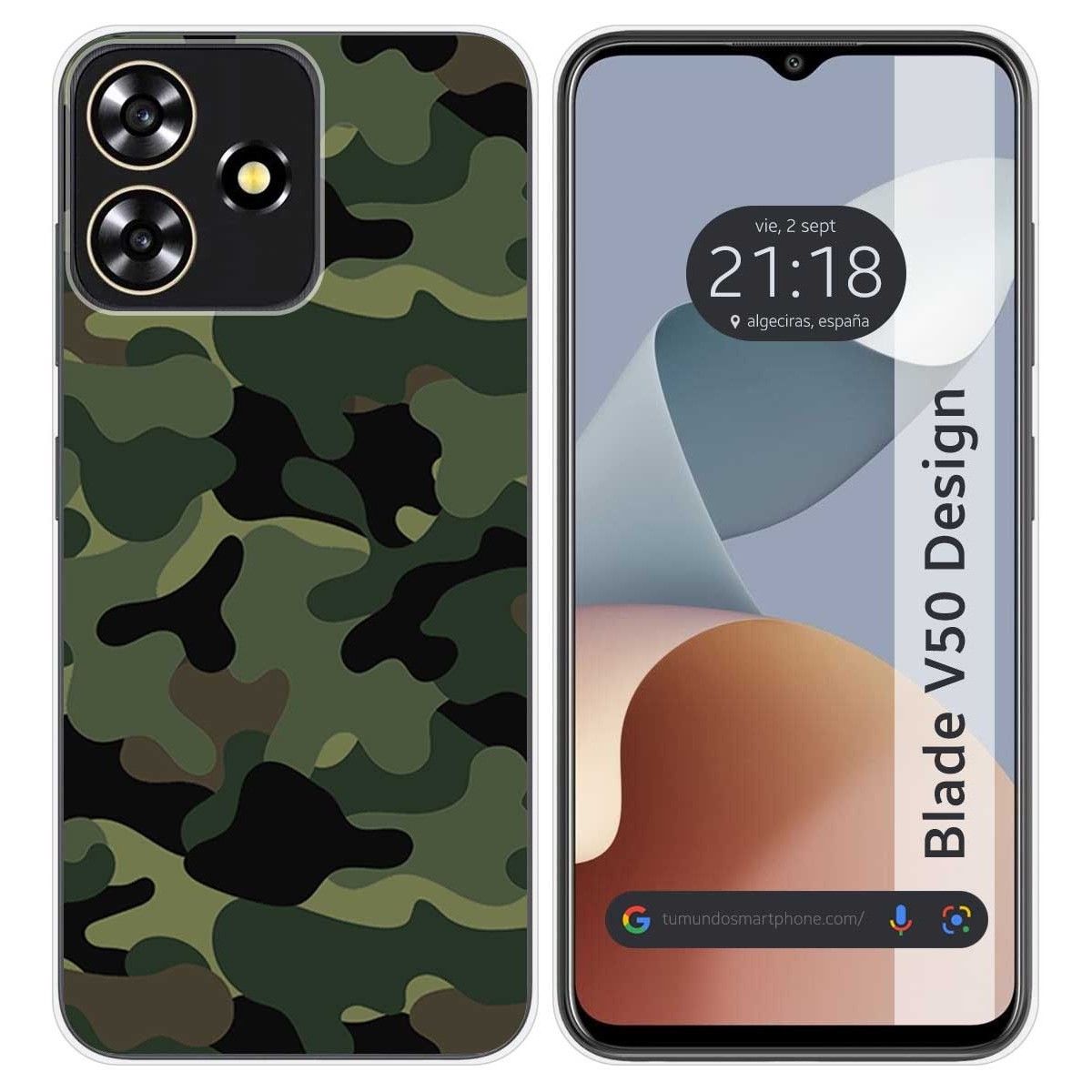 Funda Silicona para Zte Blade V50 Design 4G diseño Camuflaje Dibujos